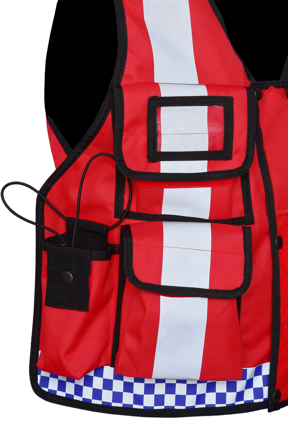 Rac3 Red Printed Security Tactical Enforcement Tac Ves (V-NP-RD)