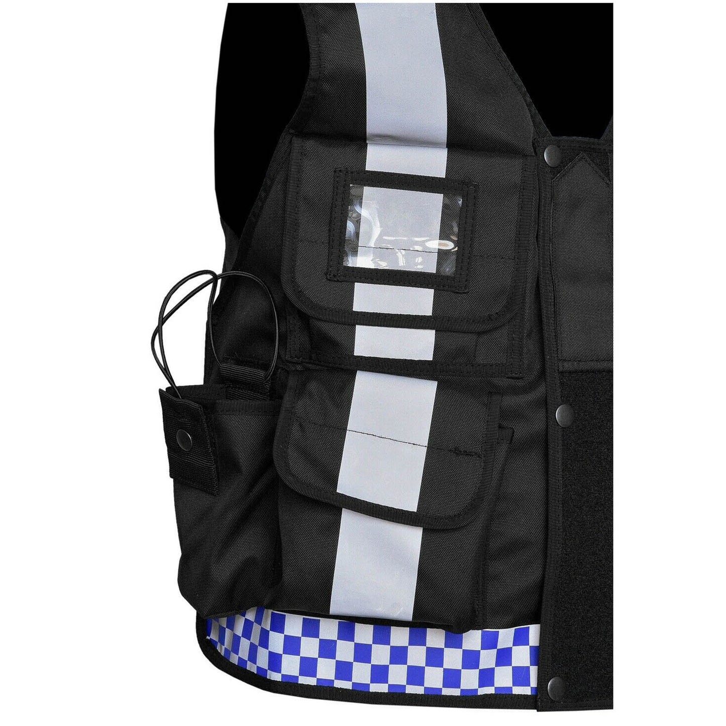 Rac3 Black Printed Security Tactical Enforcement Tac Vest (Vest-NP-BL)