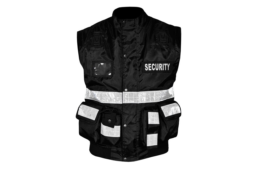 RAC3 Mens 2 in 1 Oxford Security Doorman Jackets with Removable Sleeves (J-2n1-BL)