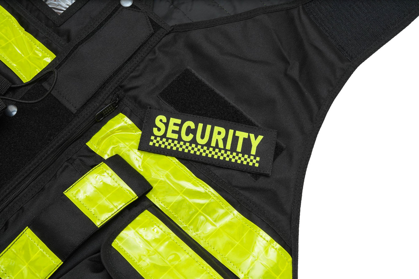 Rac3 New Black Regular Hi Viz Security Tactical CCTV Tac Vest (V-YSL-BL)
