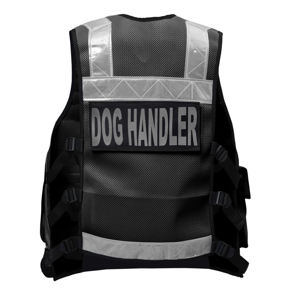 RAC3 Reflective K9 Dog Handler Vest with Pockets - Adjustable Small to 5XL - Durable High Visibility Working Dog Apparel