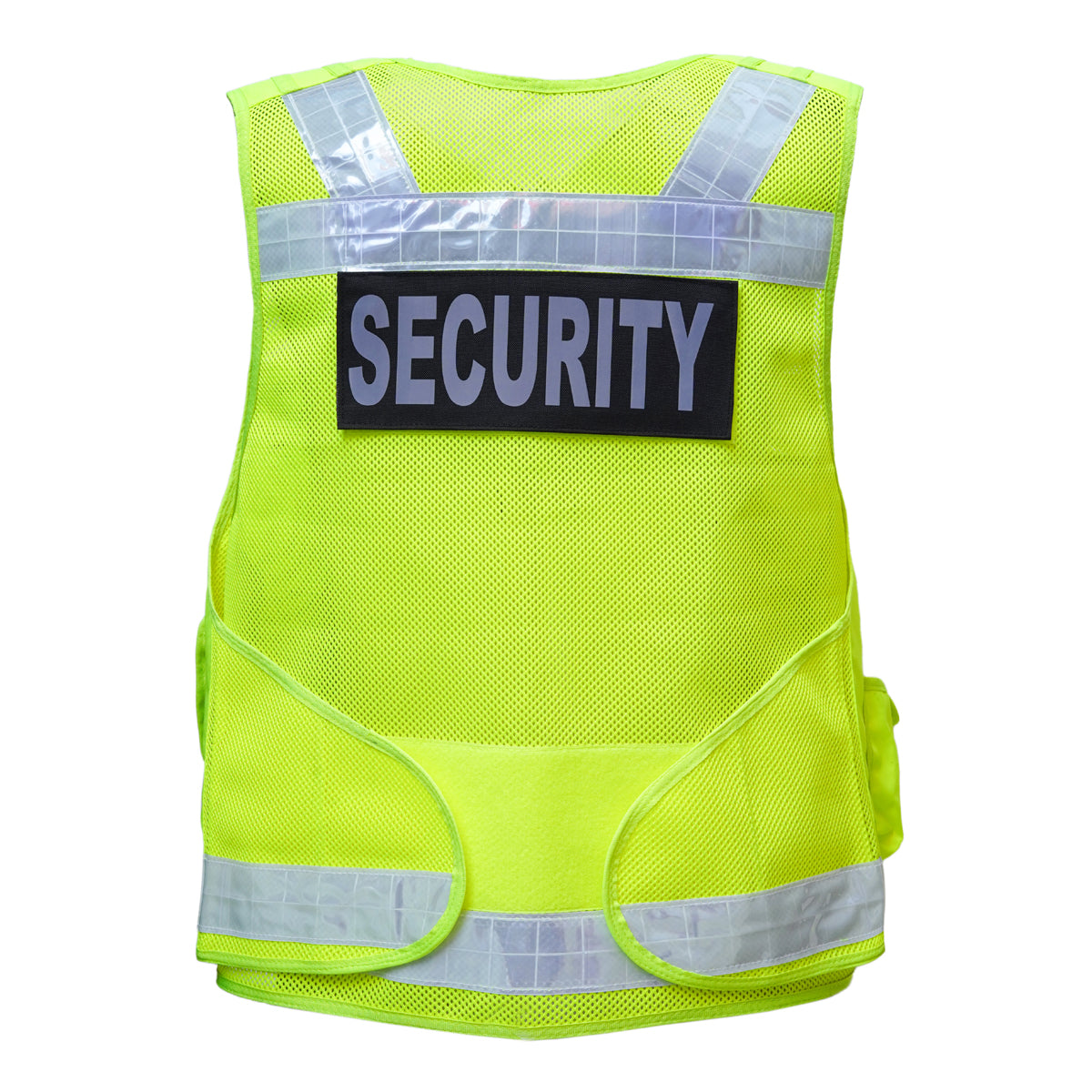 RAC3 Reflective Security Vest with Pockets - Adjustable Small to 5XL - High Visibility Security Guard & Worker Vest