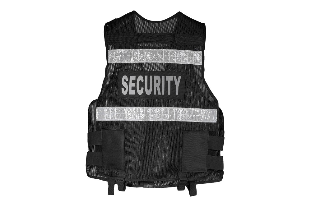 Rac3 Black Short Buttons Hi VIz Tactical Security Dog Handler Tac Vest (V-S-2-BL)