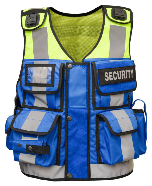 Rac3 Mix Blue & Yellow Printed Security Tactical Enforcement Tac Vest