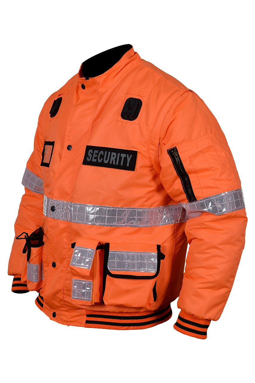 RAC3 Mens 2 in 1 Oxford Security Doorman Jacket with Removable Sleeves ...