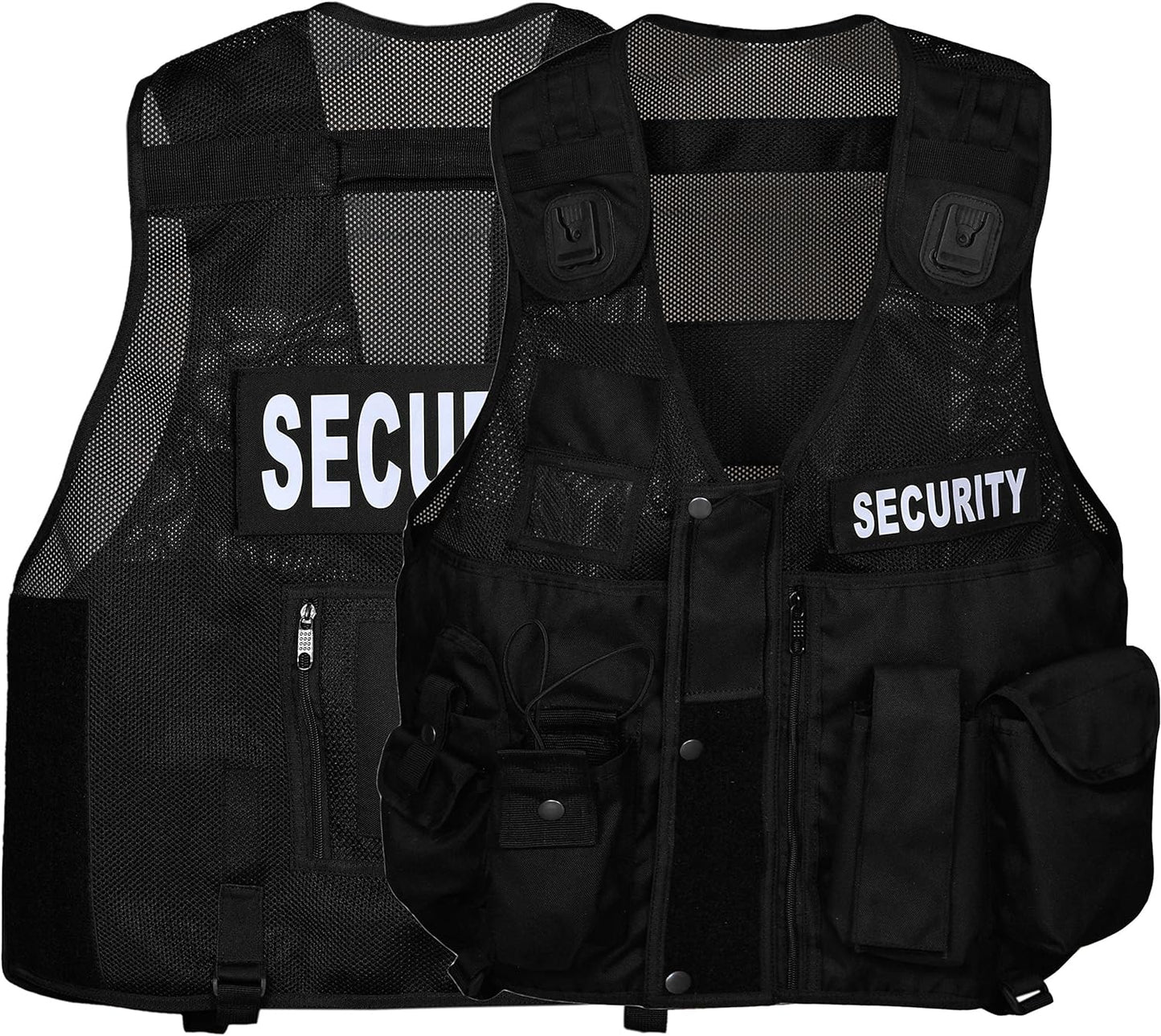 Rac3 Black Plain Security Tactical Enforcement Tac Vest (V-P-BL)