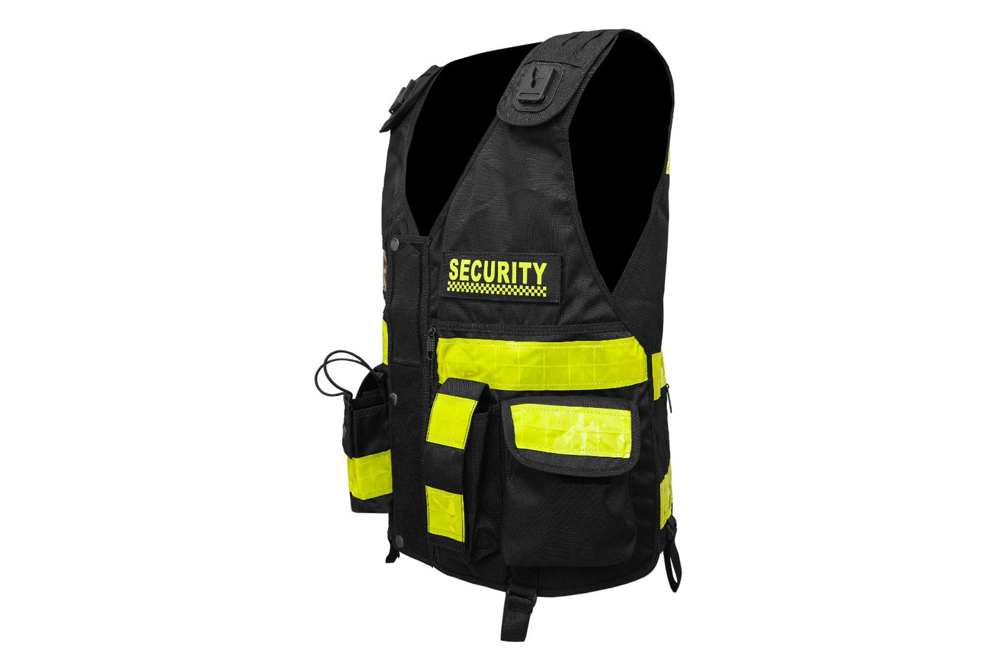 Rac3 New Black Regular Hi Viz Security Tactical CCTV Tac Vest