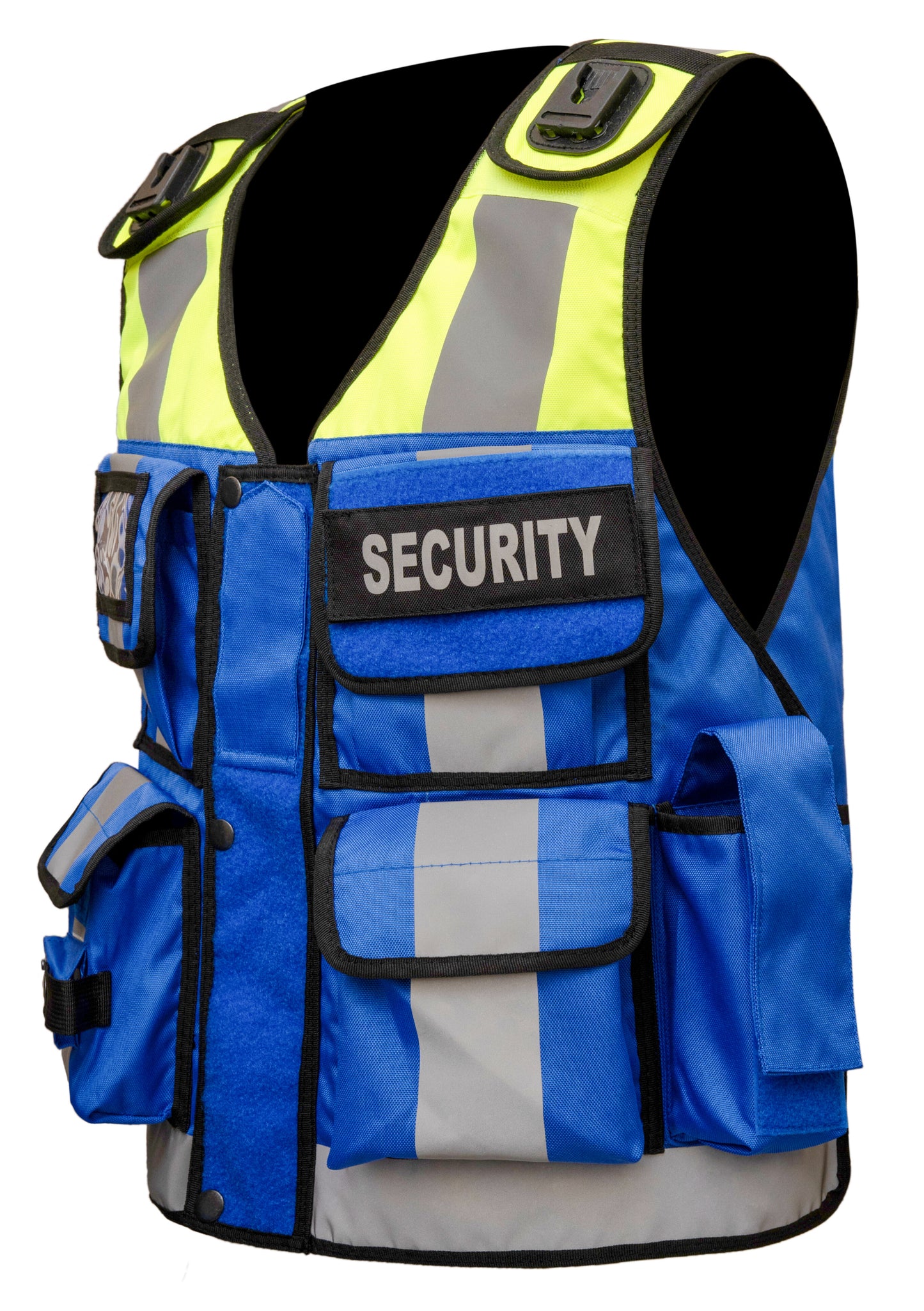 Rac3 Mix Blue & Yellow Printed Security Tactical Enforcement Tac Vest