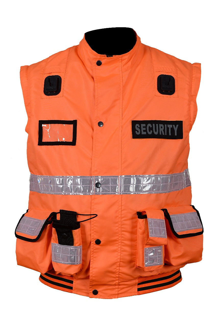 RAC3 Mens 2 in 1 Oxford Security Doorman Jacket with Removable Sleeves (J-2n1-OR)
