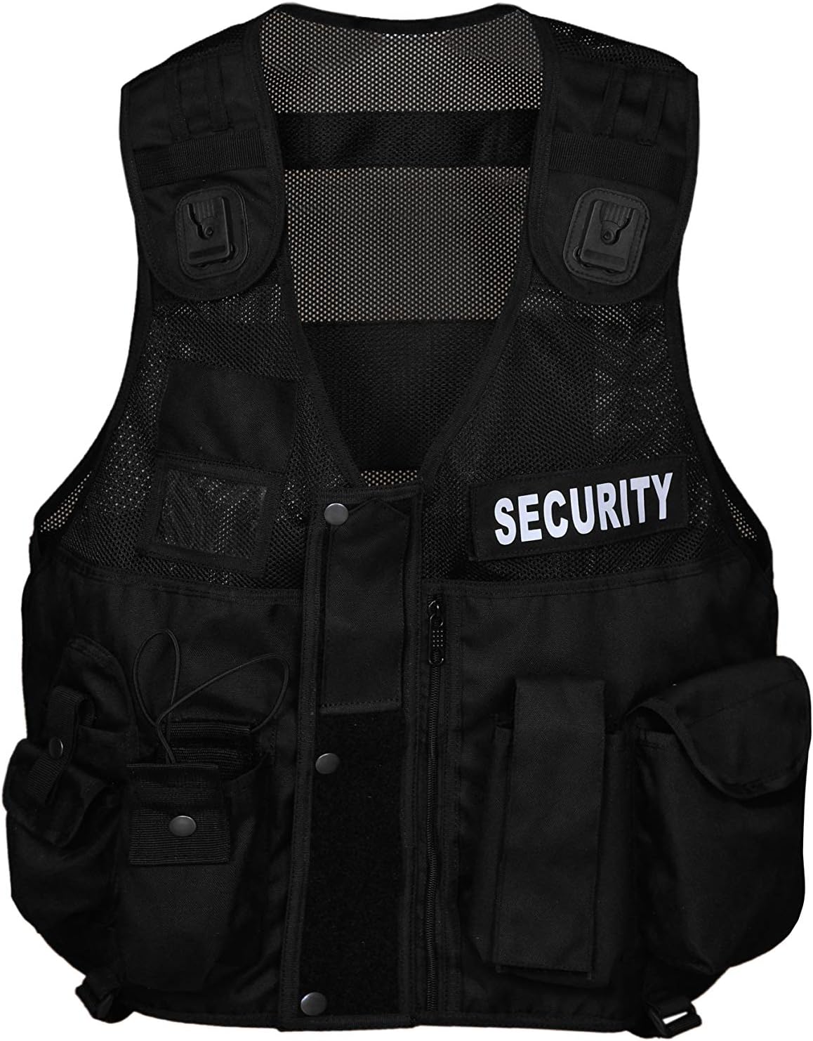 Rac3 Black Plain Security Tactical Enforcement Tac Vest (V-P-BL)