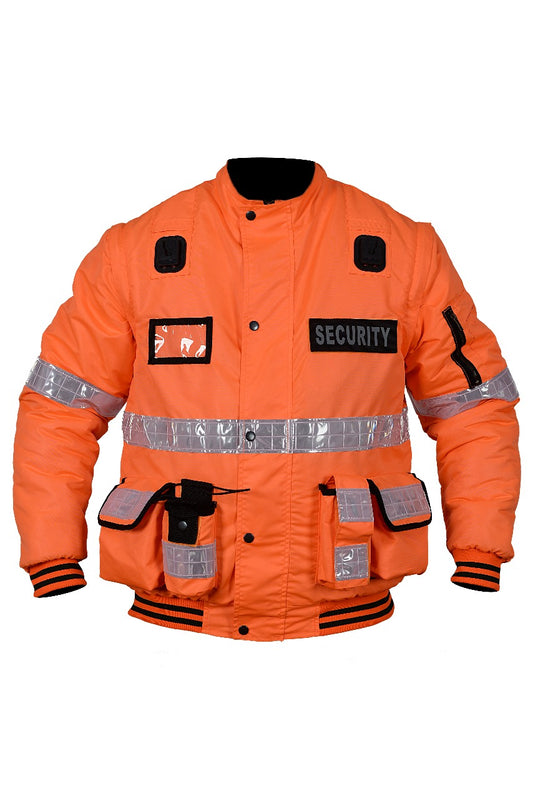 RAC3 Mens 2 in 1 Oxford Security Doorman Jacket with Removable Sleeves