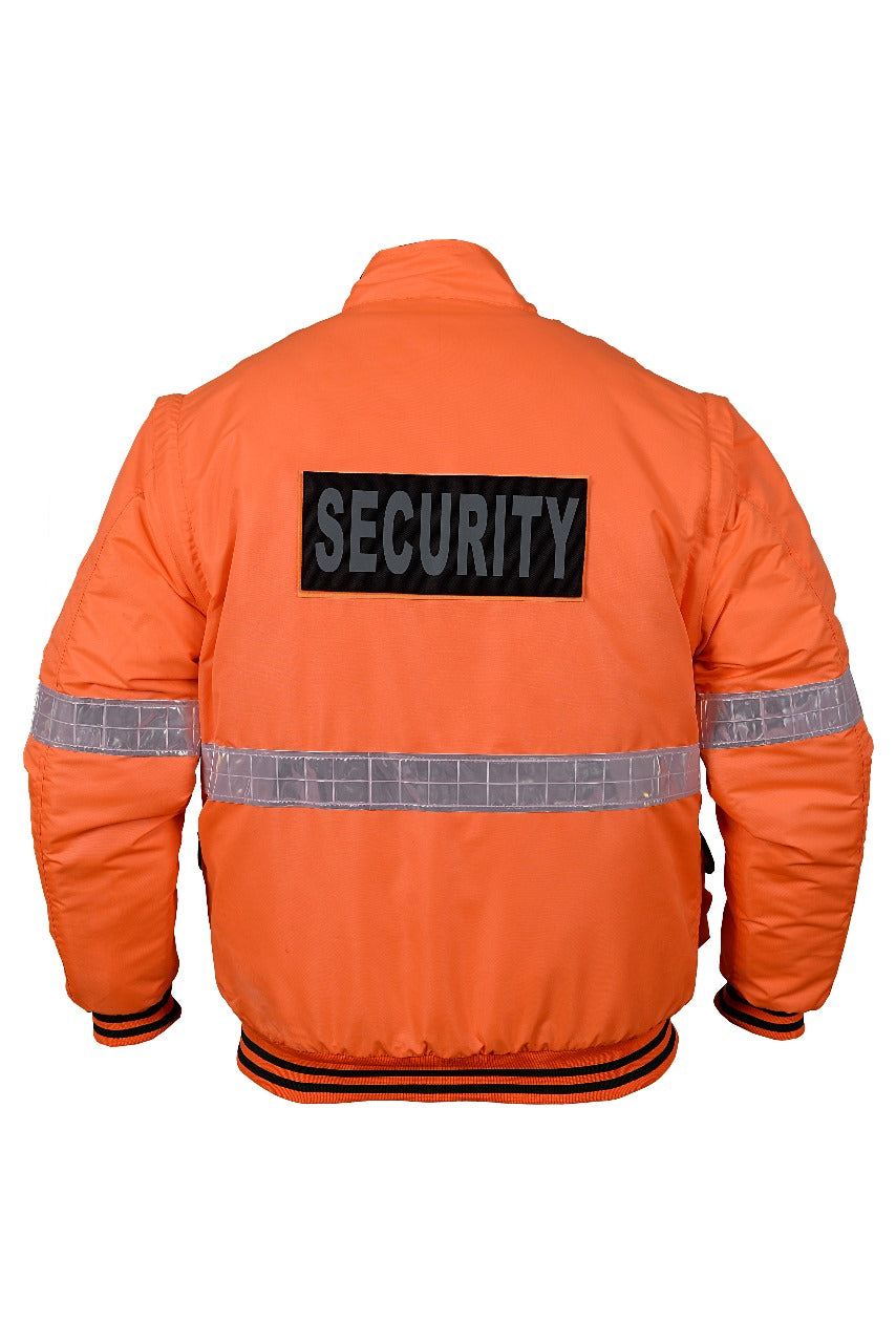 RAC3 Mens 2 in 1 Oxford Security Doorman Jacket with Removable Sleeves ...
