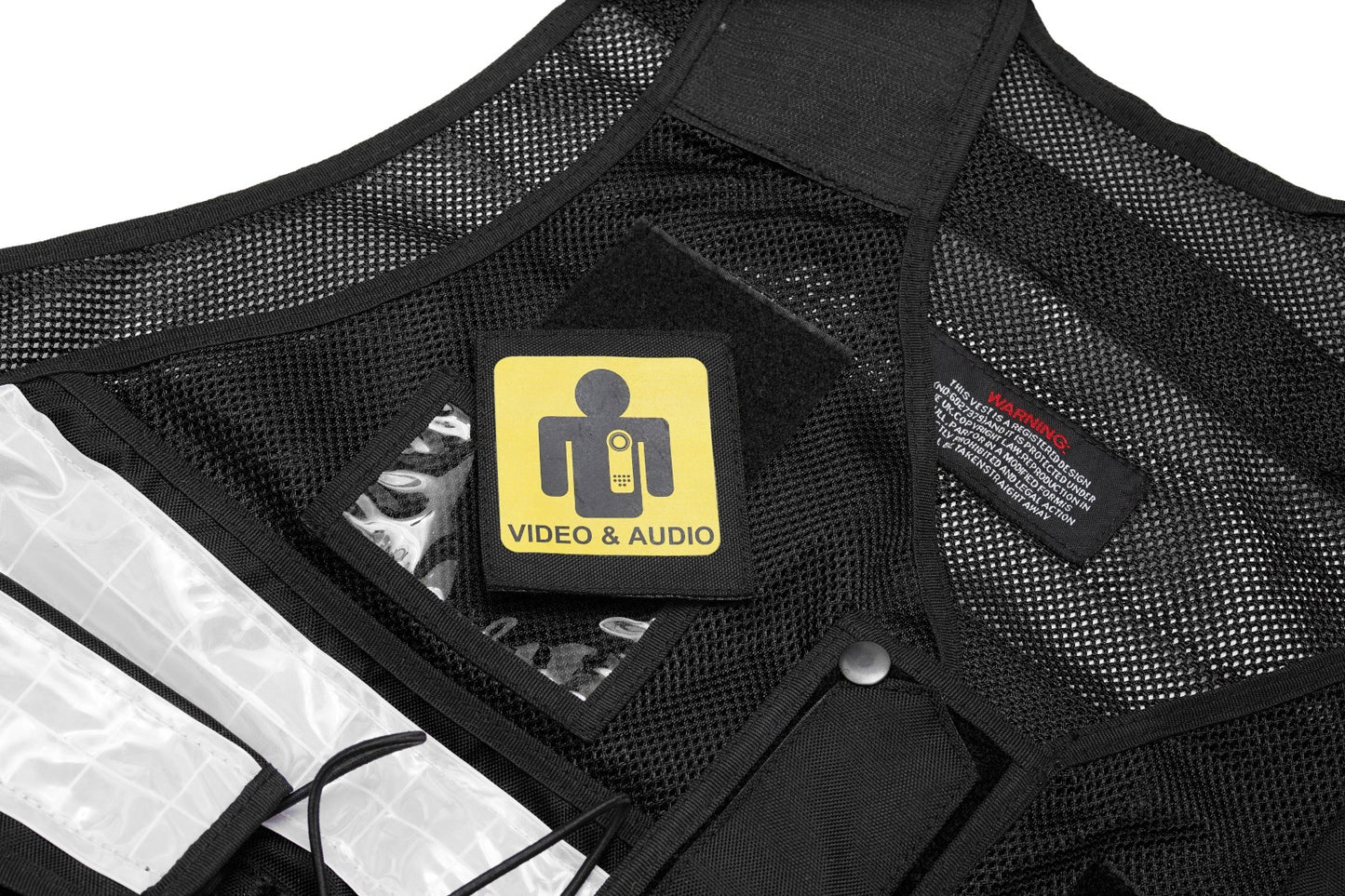 Rac3 New Black Regular Hi Viz Security Tactical CCTV Tac Vest