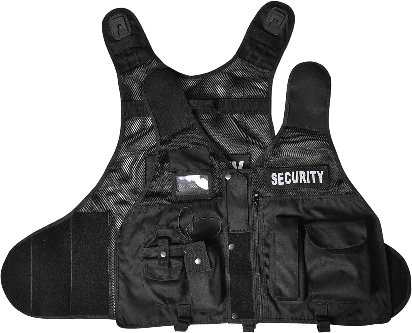 Rac3 Black Plain Security Tactical Enforcement Tac Vest (V-P-BL)