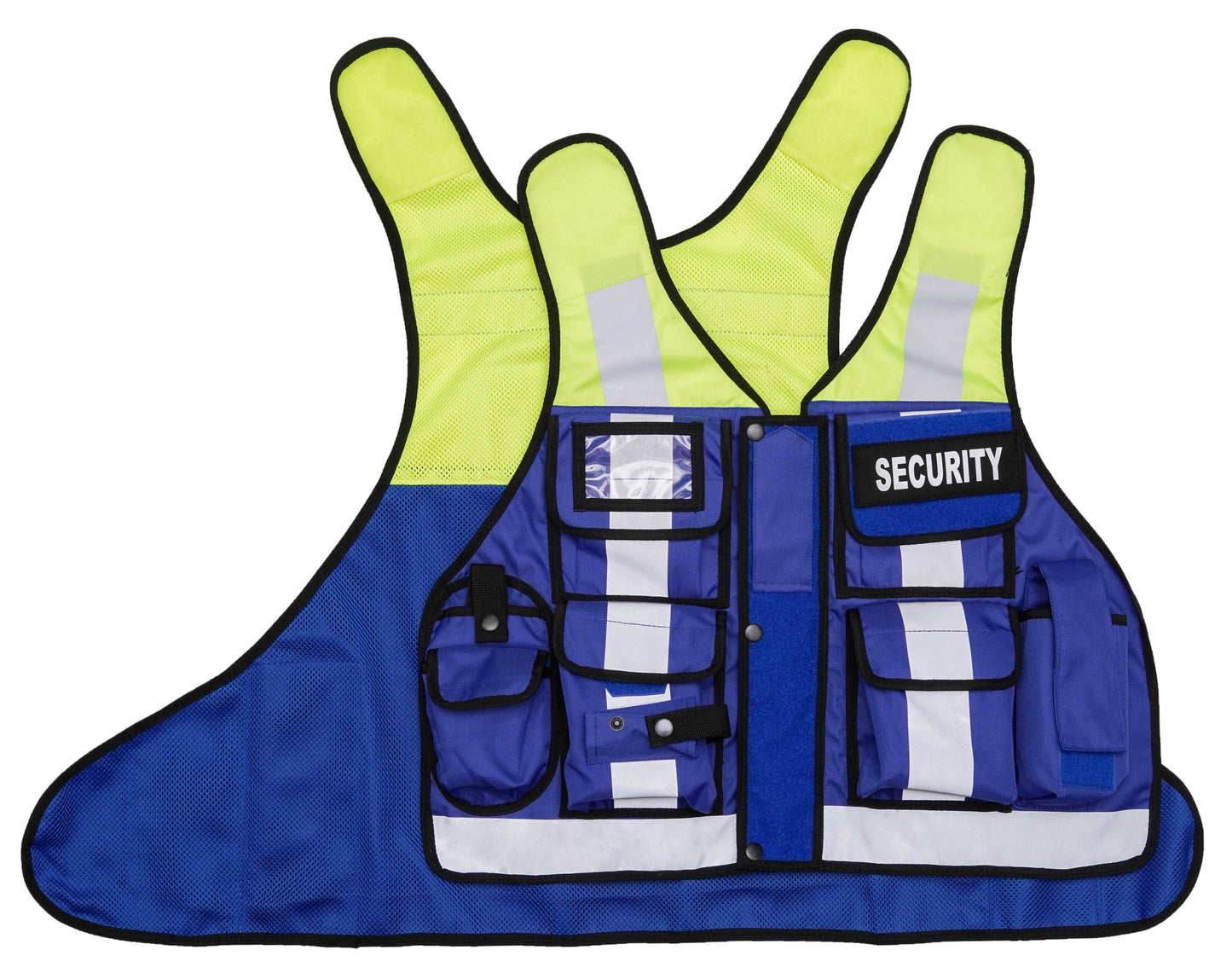 Rac3 Mix Blue & Yellow Printed Security Tactical Enforcement Tac Vest