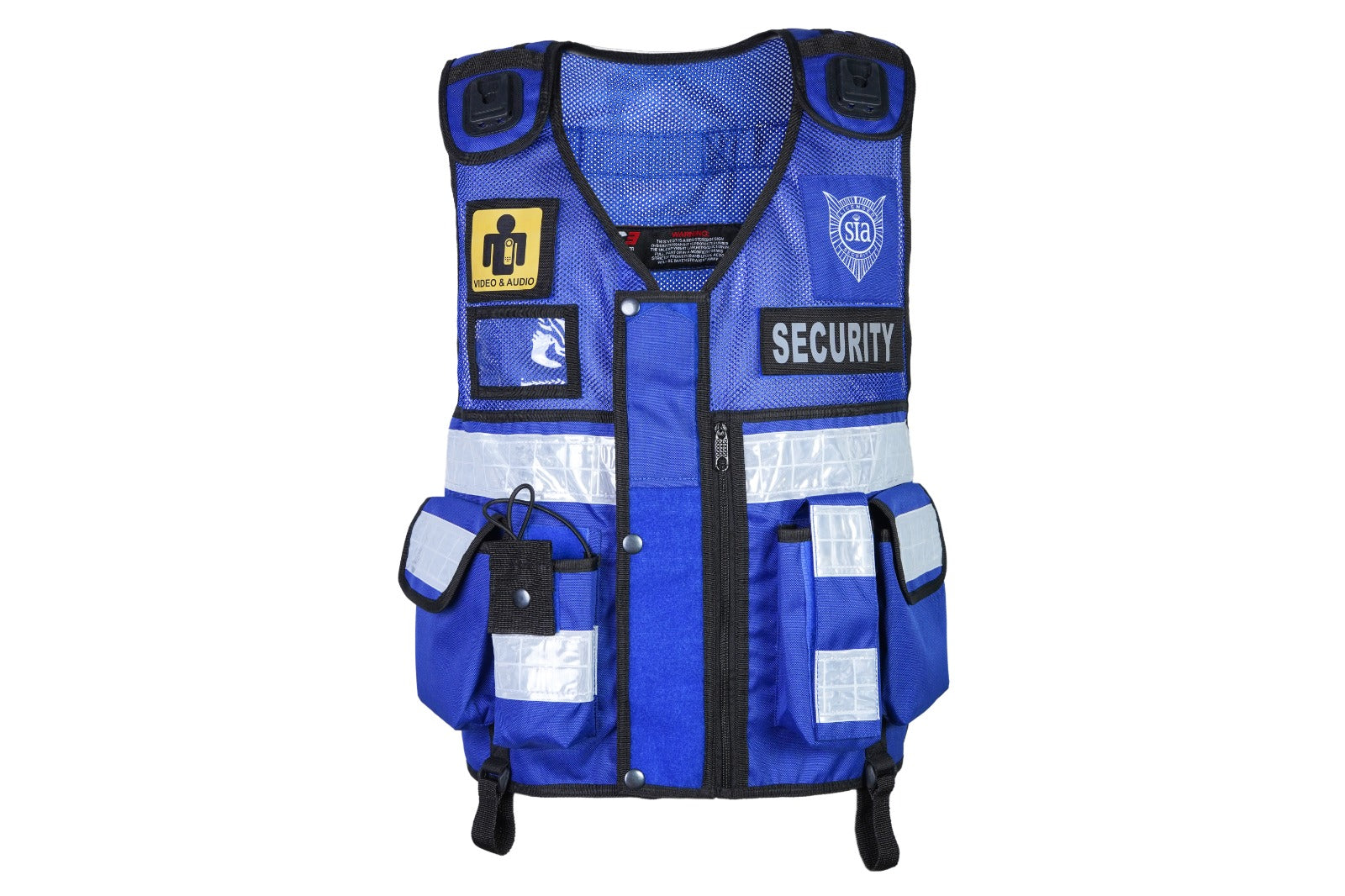 Rac3 New Blue Regular Hi Viz Security Tactical CCTV Tac Vest (V-AUD-VI ...