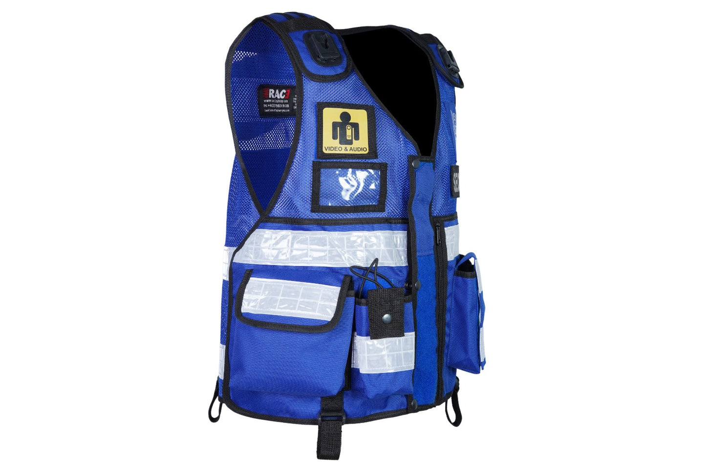 Rac3 New Blue Regular Hi Viz Security Tactical CCTV Tac Vest