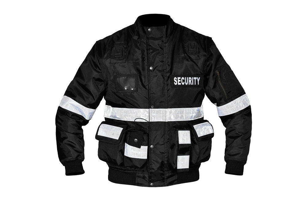 RAC3 Mens 2 in 1 Oxford Security Doorman Jackets with Removable Sleeves (J-2n1-BL)