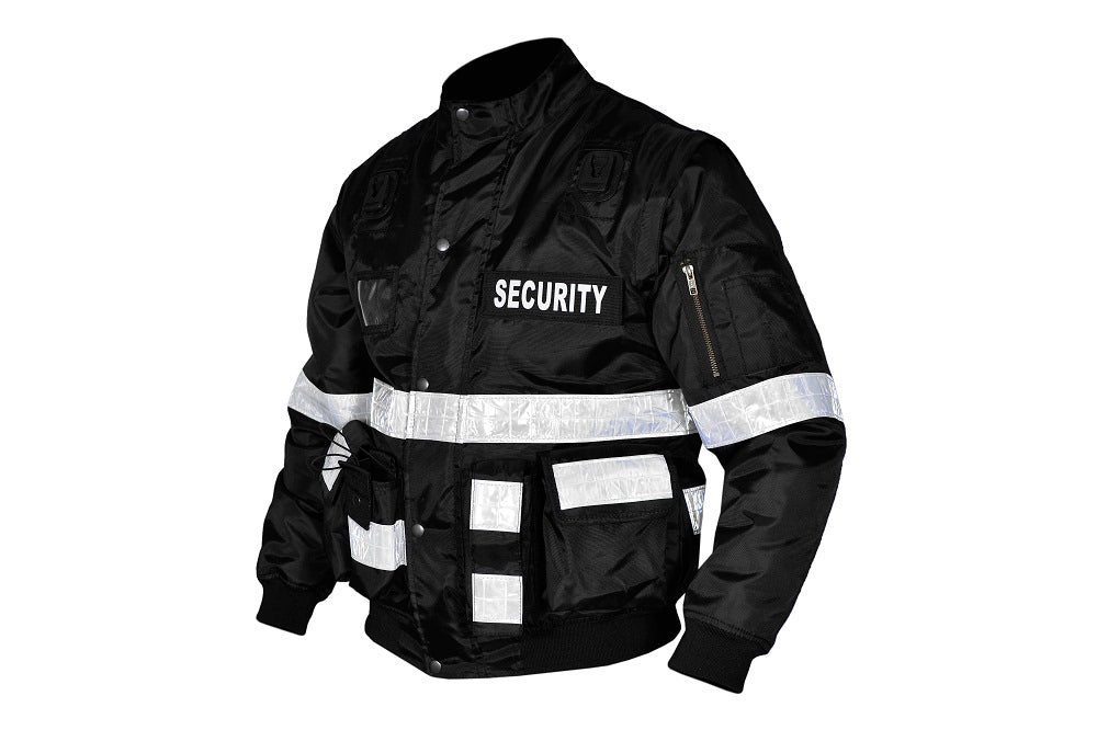 RAC3 Mens 2 in 1 Oxford Security Doorman Jackets with Removable Sleeves (J-2n1-BL)