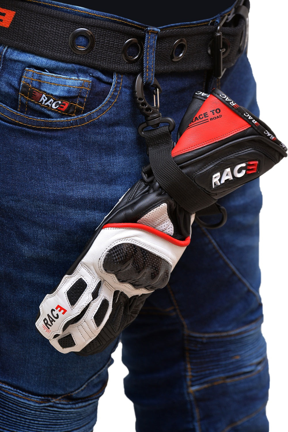 RAC3 Original Men's Slim Fit Motorbike Protective Armored Lining Denim Jeans Trousers