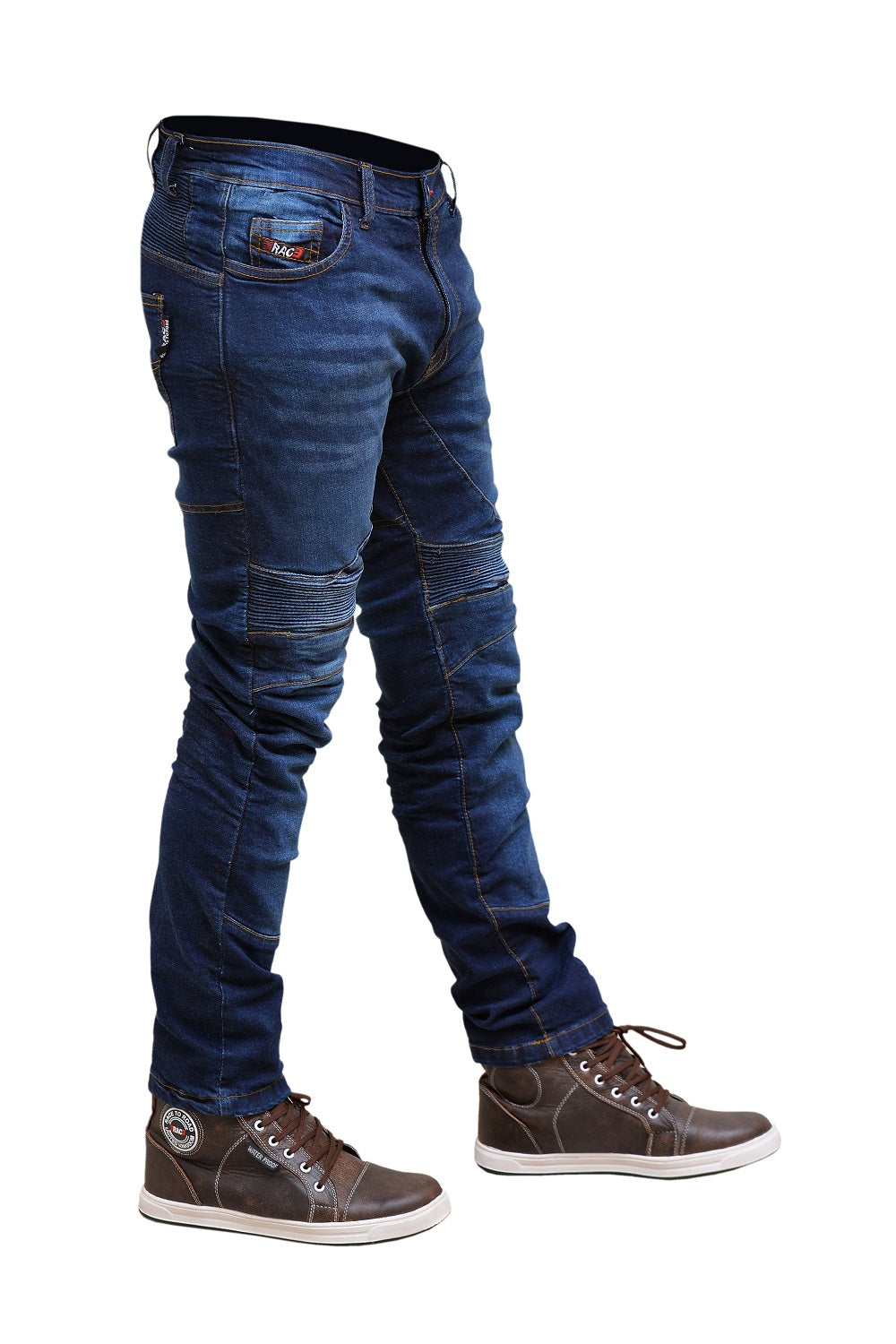 RAC3 Original Men's Slim Fit Motorbike Protective Armored Lining Denim Jeans Trousers