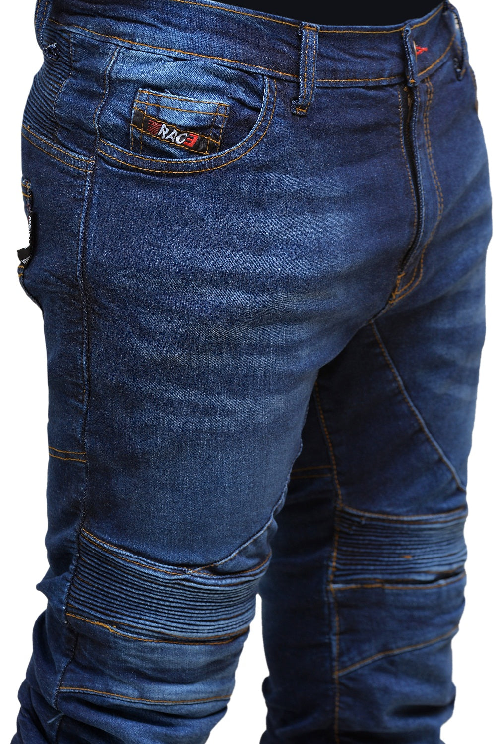 RAC3 Original Men's Slim Fit Motorbike Protective Armored Lining Denim Jeans Trousers
