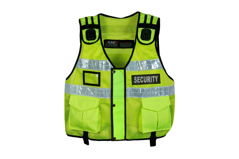 Rac3 YSB Hi VIz Tactical Security Dog Handler Tac Vest (V-S-2-YL)