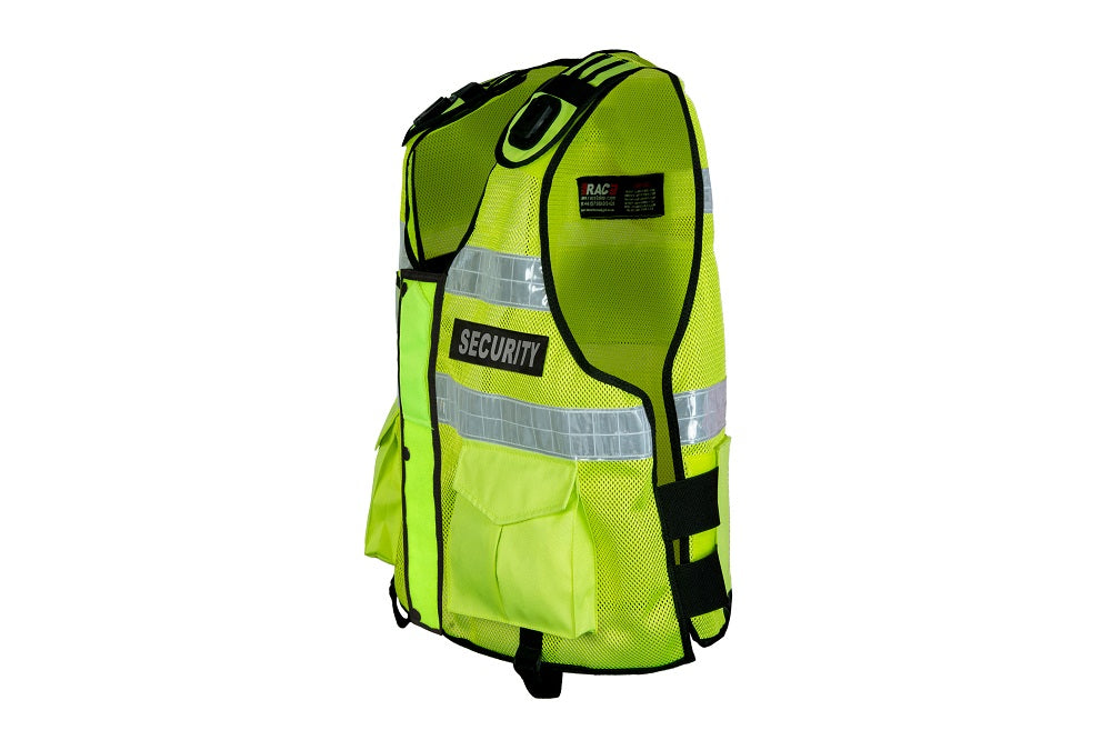 Rac3 YSB Hi VIz Tactical Security Dog Handler Tac Vest (V-S-2-YL)