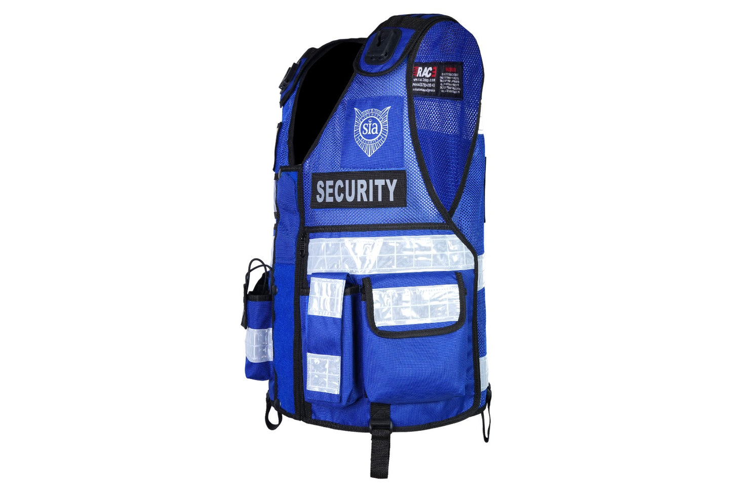 Rac3 New Blue Regular Hi Viz Security Tactical CCTV Tac Vest