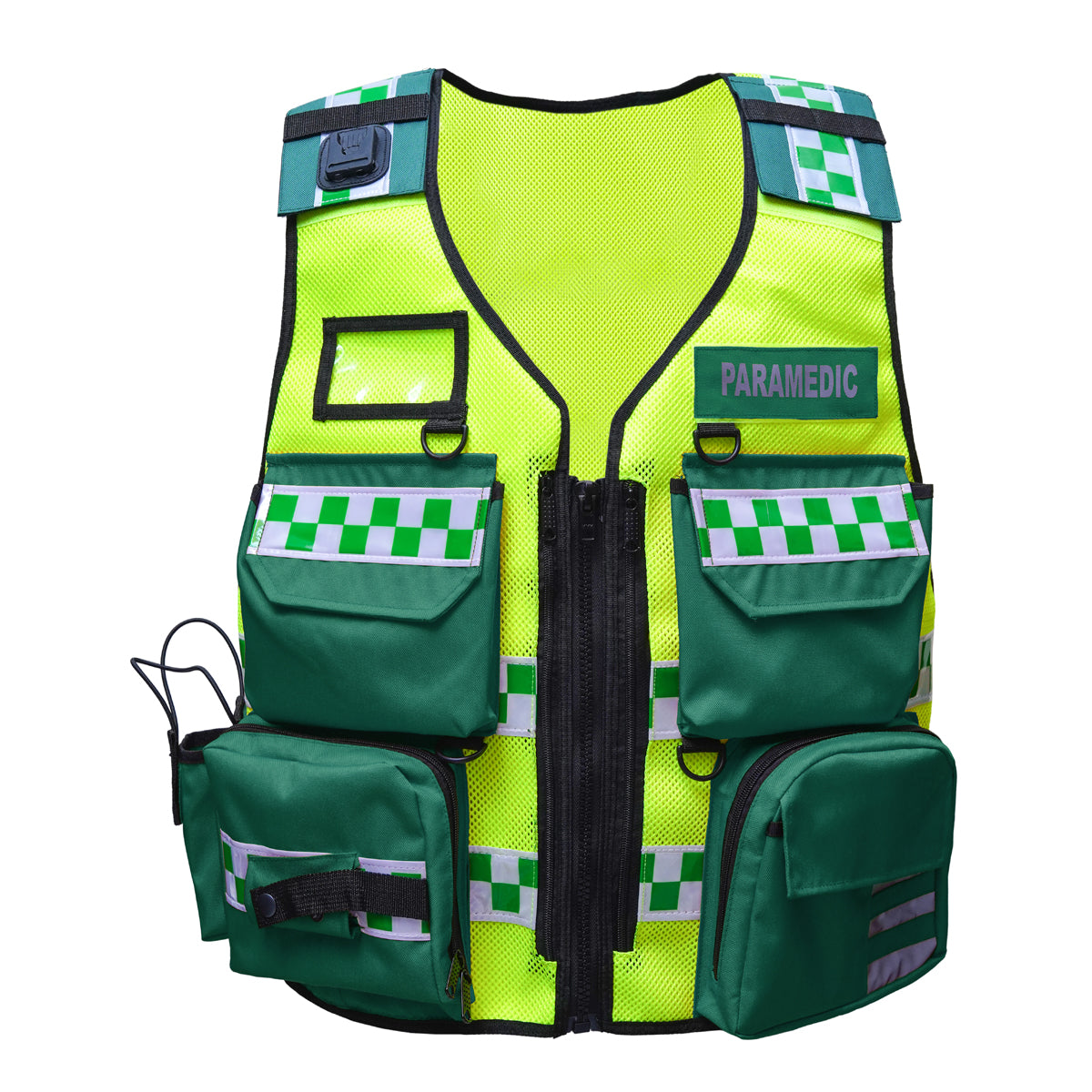 RAC3 Reflective Paramedic Vest with Multiple Pockets - Adjustable Small to 5XL - High Visibility EMT Emergency Medical Apparel