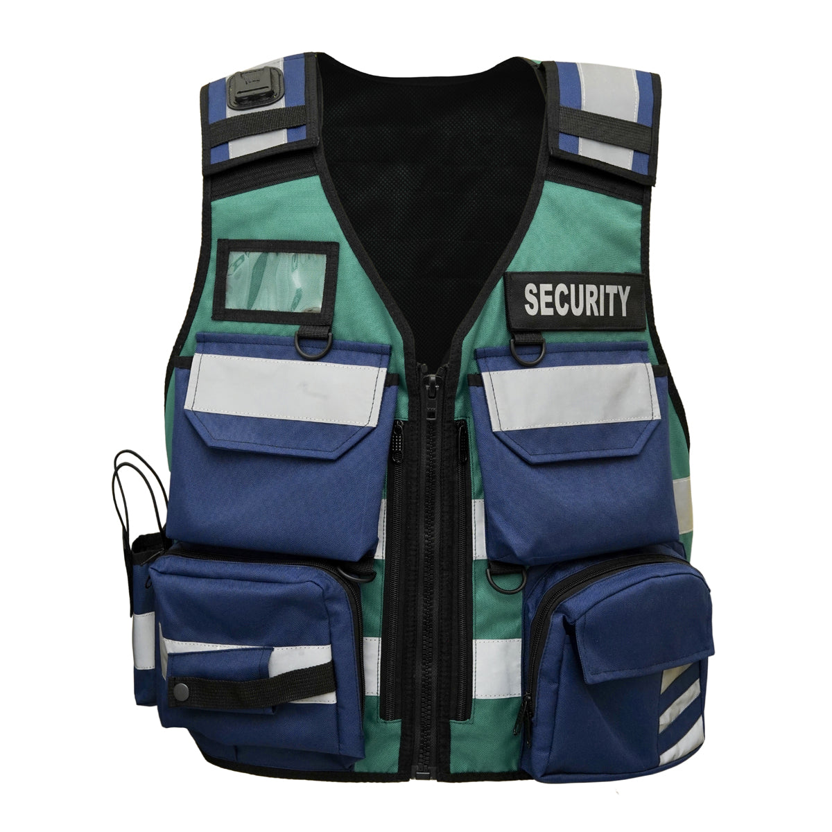 RAC3 Reflective Security Vest with Pockets - Adjustable Small to 5XL - High Visibility Security Guard & Worker Vest