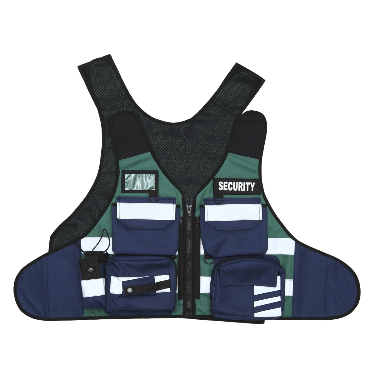 RAC3 Reflective Security Vest with Pockets - Adjustable Small to 5XL - High Visibility Security Guard & Worker Vest