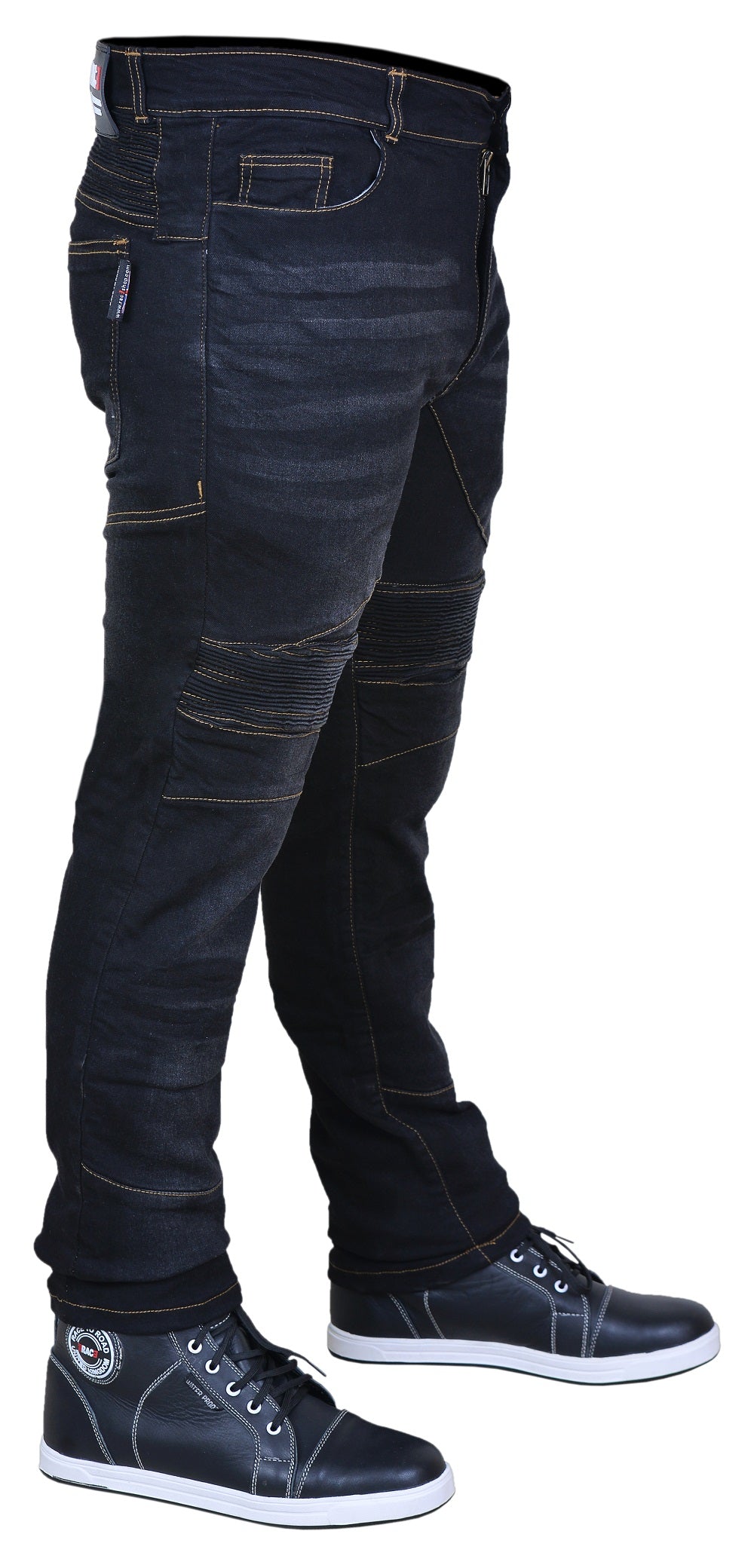 RAC3 Original Men's Slim Fit Motorbike Protective Armored Lining Denim Jeans Trousers