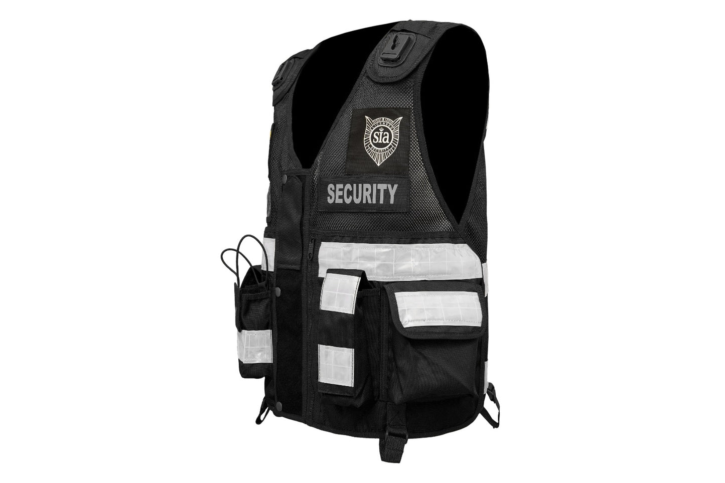 Rac3 New Black Regular Hi Viz Security Tactical CCTV Tac Vest
